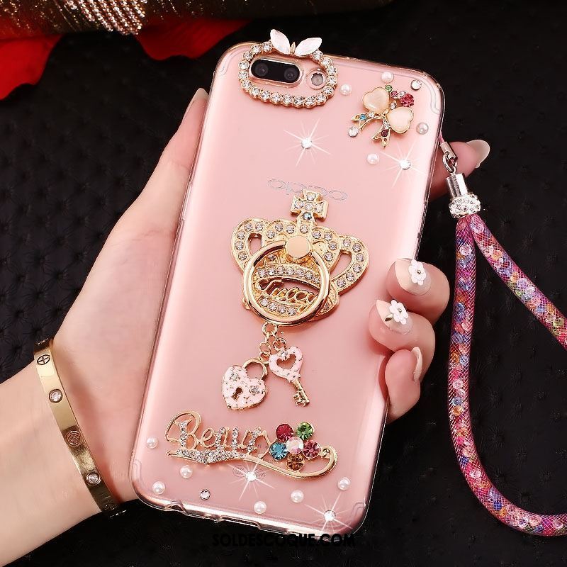 Coque Oppo Ax5 Strass Anneau Étui Fluide Doux Personnalité Soldes