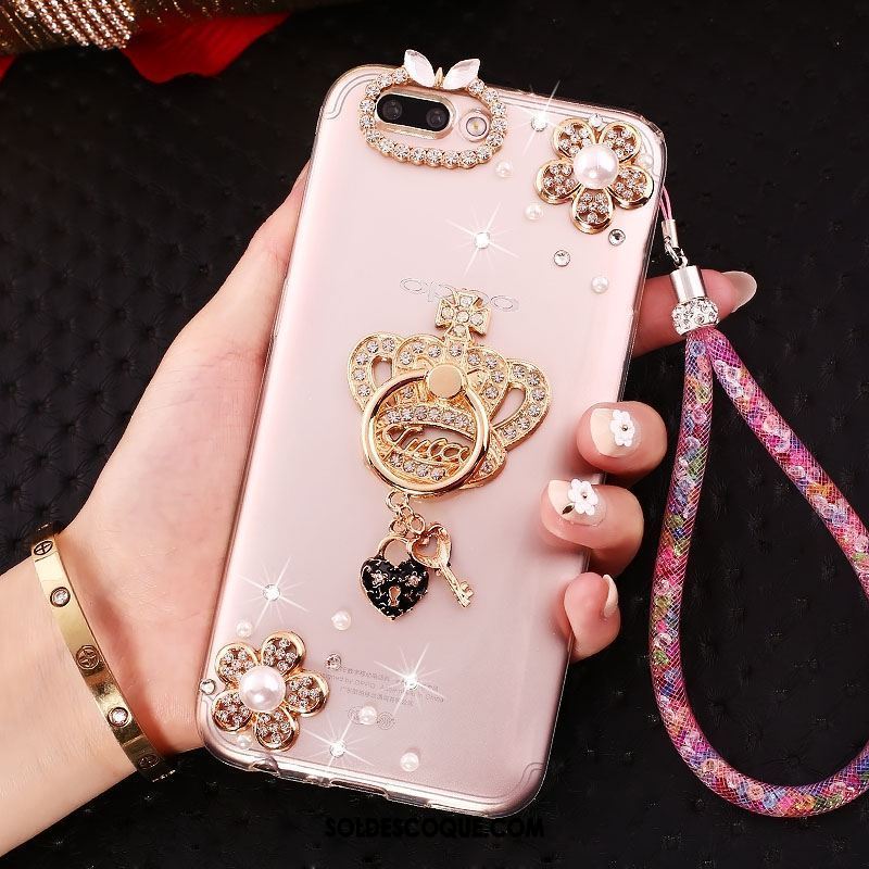 Coque Oppo Ax5 Strass Anneau Étui Fluide Doux Personnalité Soldes