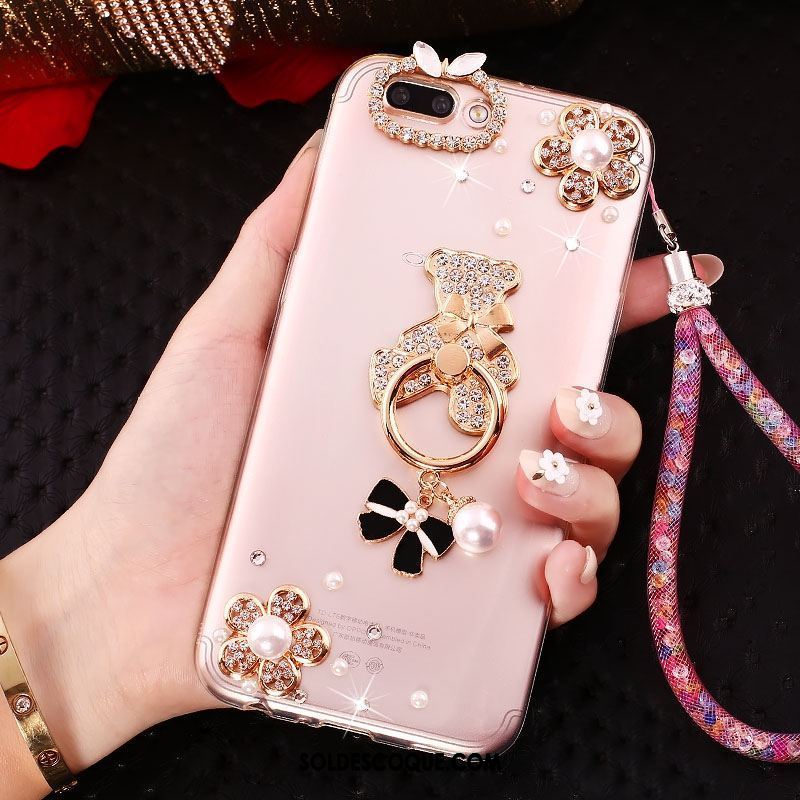 Coque Oppo Ax5 Strass Anneau Étui Fluide Doux Personnalité Soldes