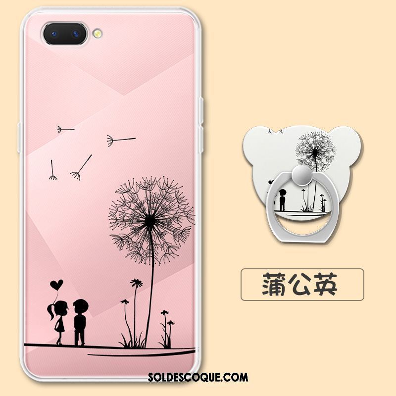 Coque Oppo Ax5 Transparent Téléphone Portable Rose Petit Frais Pas Cher