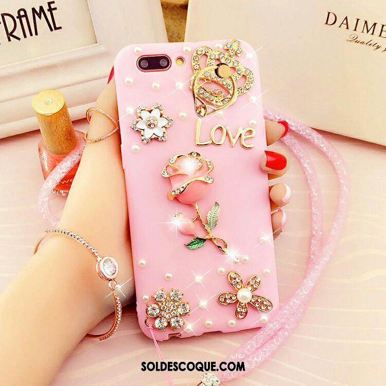 Coque Oppo Ax5 Étui Rose Strass Téléphone Portable Protection Housse Soldes