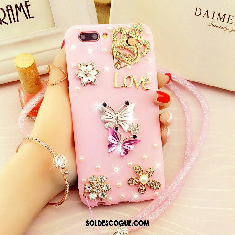 Coque Oppo Ax5 Étui Rose Strass Téléphone Portable Protection Housse Soldes