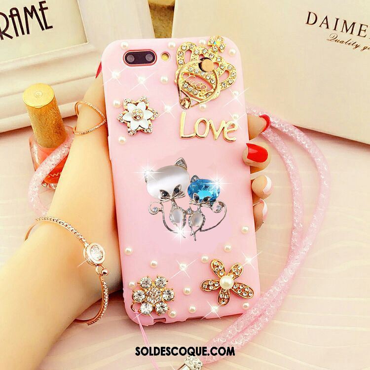 Coque Oppo Ax5 Étui Rose Strass Téléphone Portable Protection Housse Soldes