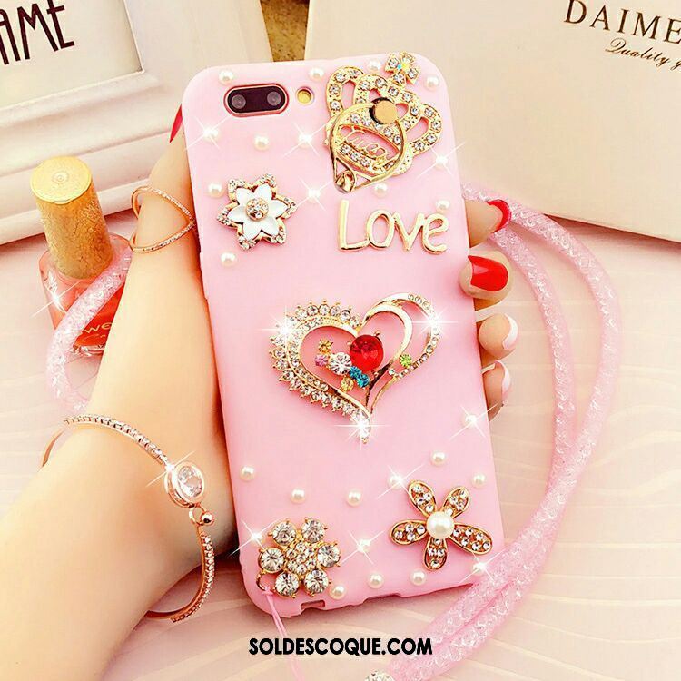 Coque Oppo Ax5 Étui Rose Strass Téléphone Portable Protection Housse Soldes