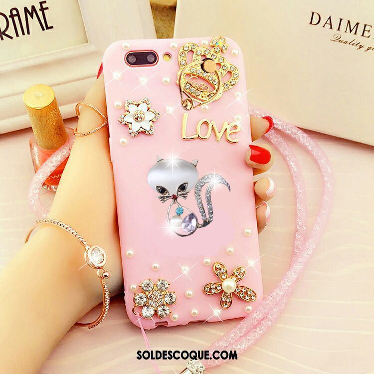 Coque Oppo Ax5 Étui Rose Strass Téléphone Portable Protection Housse Soldes