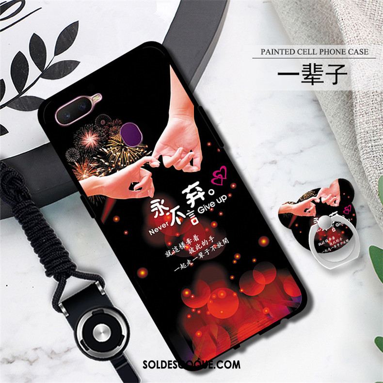 Coque Oppo Ax7 Téléphone Portable Fluide Doux Étui Noir Mode France