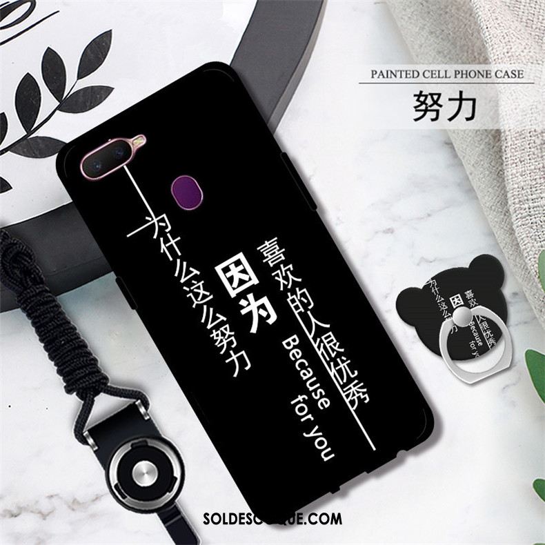 Coque Oppo Ax7 Téléphone Portable Fluide Doux Étui Noir Mode France