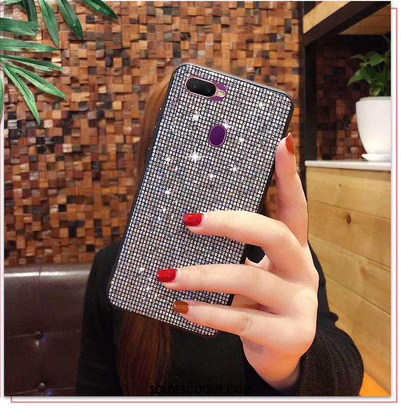 Coque Oppo Ax7 Téléphone Portable Étui Luxe Strass Rose En Ligne