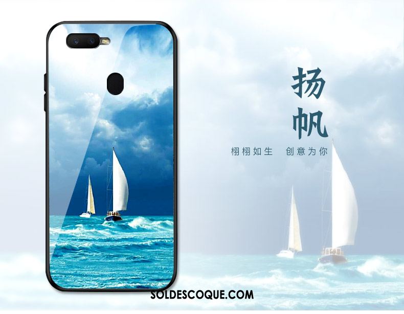 Coque Oppo Ax7 Verre Tendance Mode Créatif Étui France