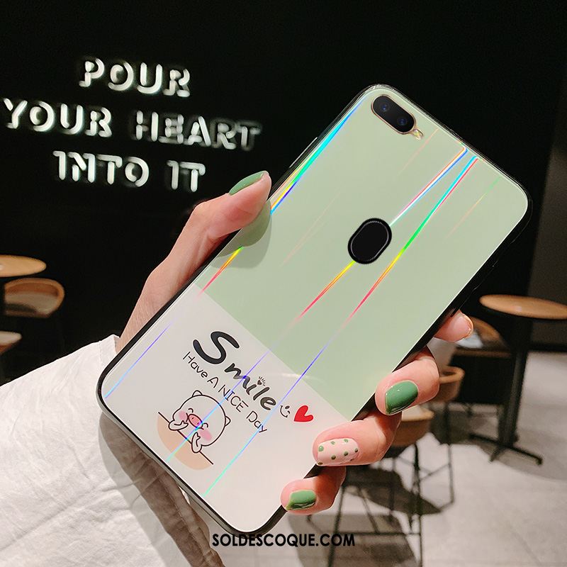 Coque Oppo Ax7 Vert Incassable Dessin Animé Téléphone Portable Charmant Pas Cher