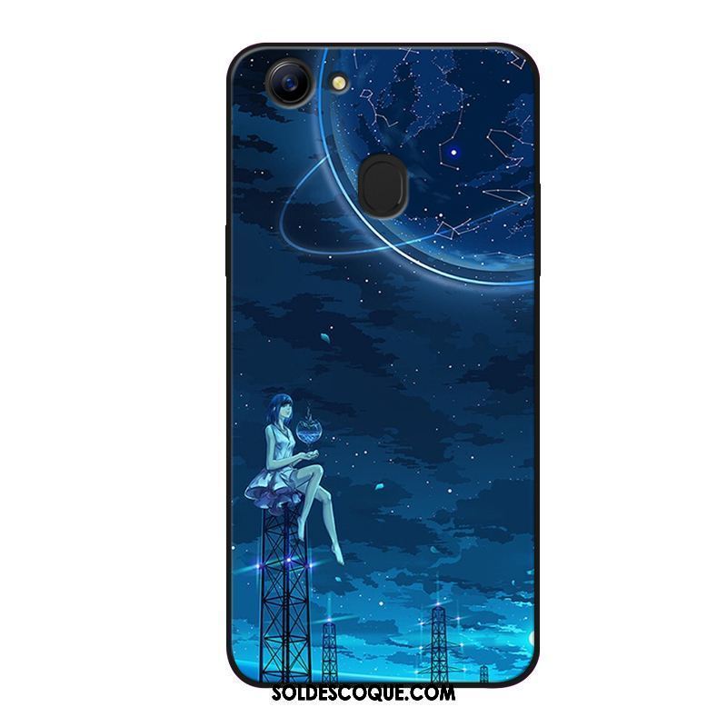 Coque Oppo F5 Bleu Marin Noir Incassable Silicone Téléphone Portable Soldes