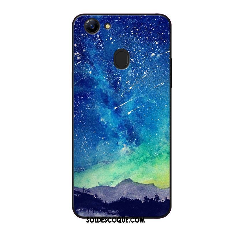 Coque Oppo F5 Bleu Marin Noir Incassable Silicone Téléphone Portable Soldes