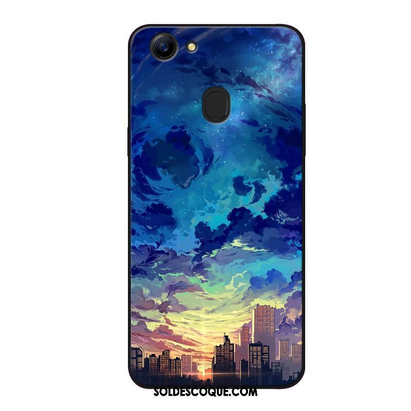 Coque Oppo F5 Bleu Marin Noir Incassable Silicone Téléphone Portable Soldes