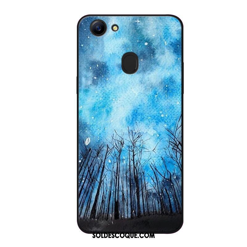 Coque Oppo F5 Bleu Marin Noir Incassable Silicone Téléphone Portable Soldes