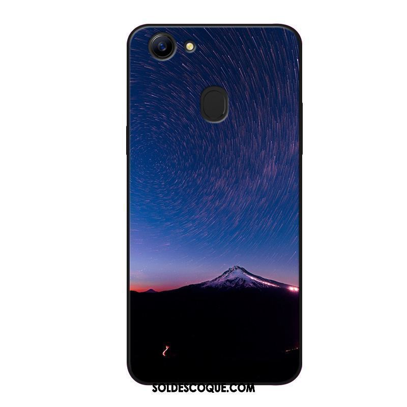 Coque Oppo F5 Bleu Marin Noir Incassable Silicone Téléphone Portable Soldes