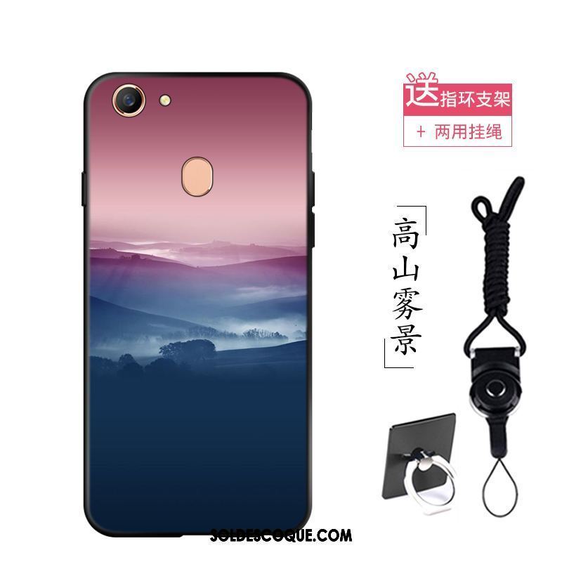 Coque Oppo F5 Bleu Style Chinois Simple Étui Peinture À L'huile Housse En Vente