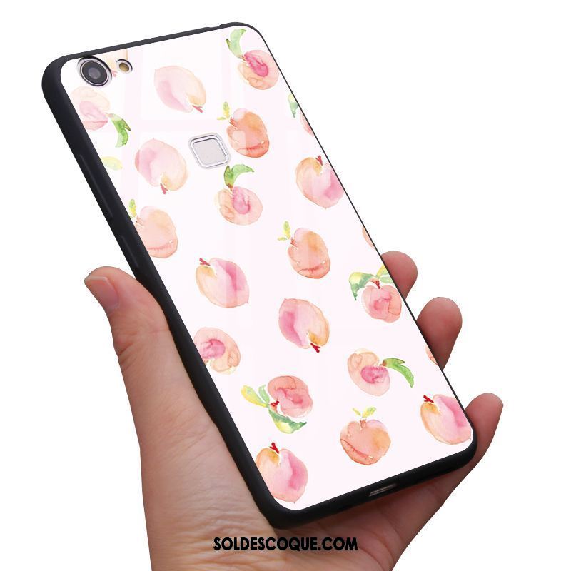 Coque Oppo F5 Fraise Verre Protection Téléphone Portable Incassable Pas Cher