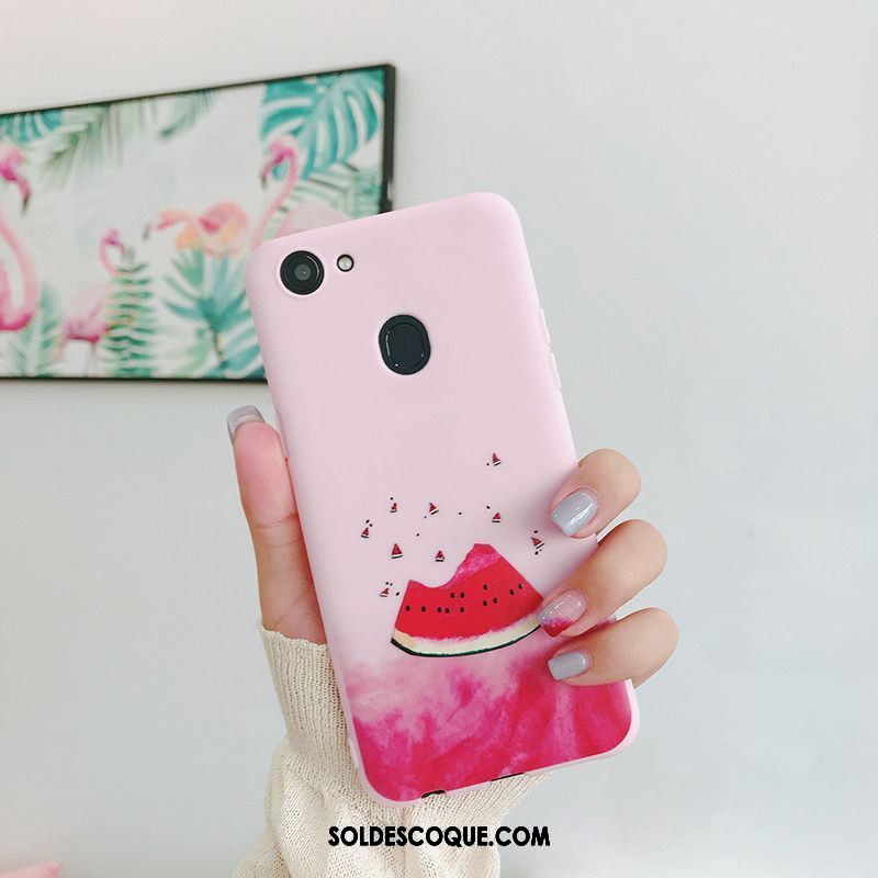 Coque Oppo F5 Rose Pastèque Étui Tendance Fruit Pas Cher