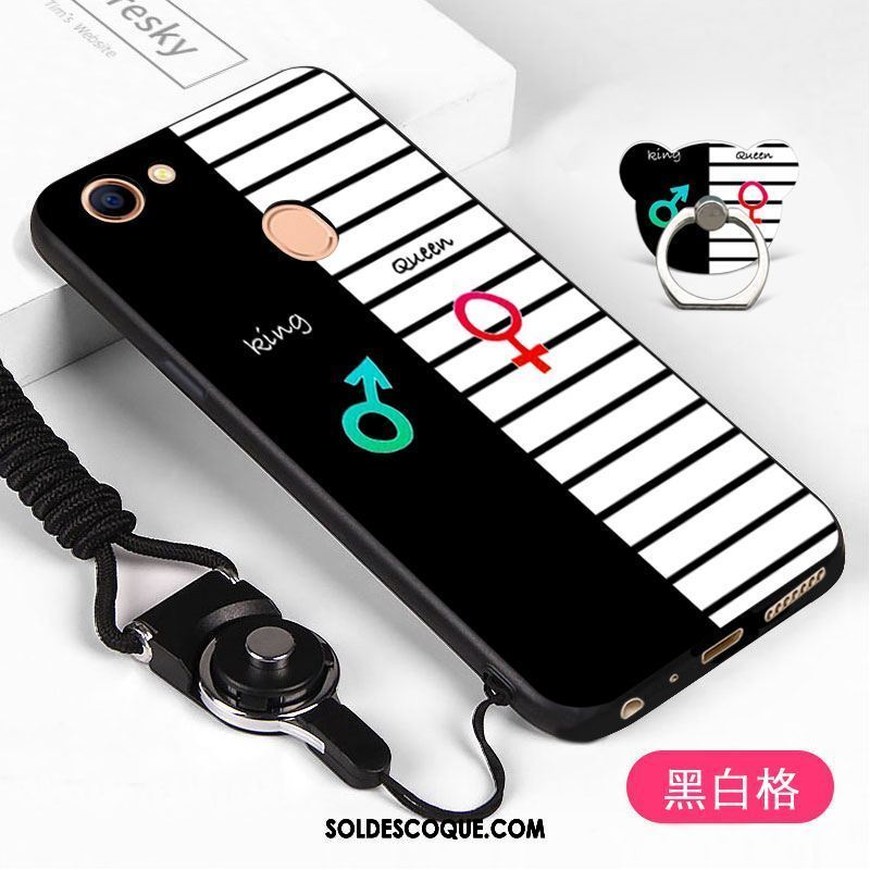 Coque Oppo F5 Une Agrafe Silicone Anneau Téléphone Portable Blanc Pas Cher