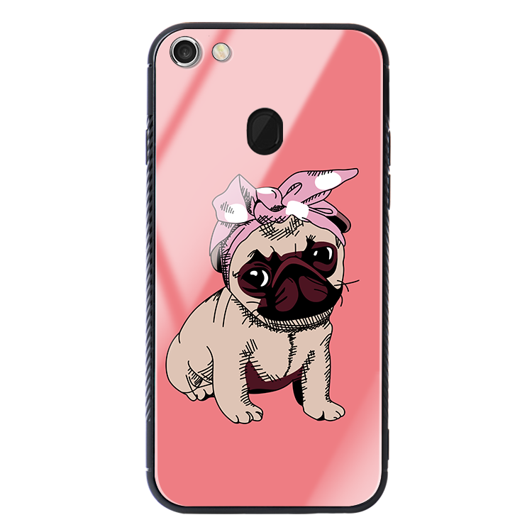 Coque Oppo F5 Verre Incassable Personnalité Papillon Chiens Pas Cher