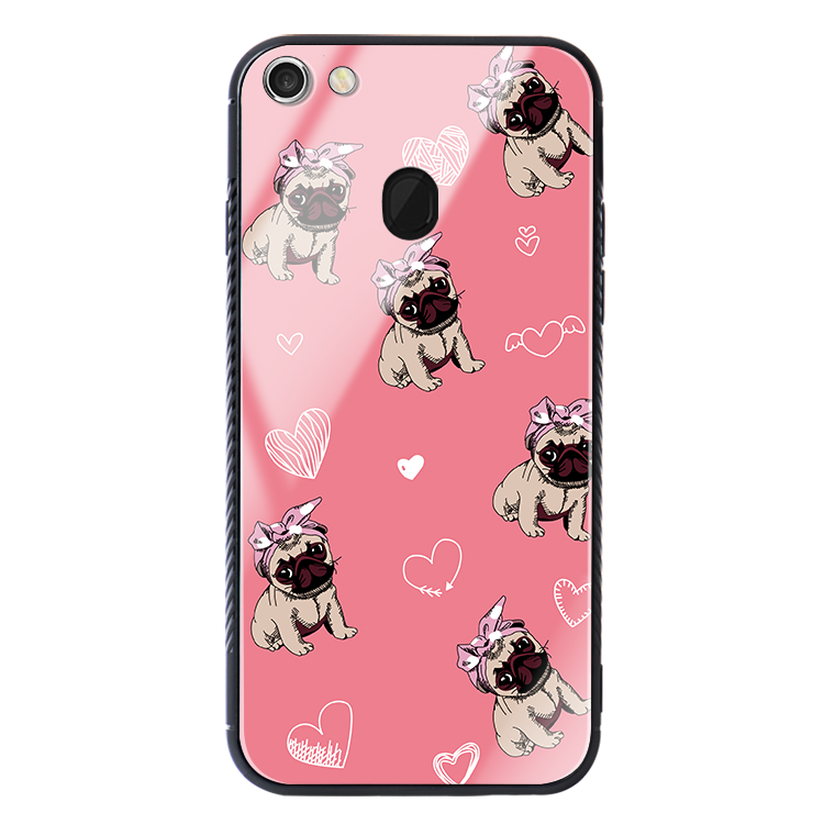 Coque Oppo F5 Verre Incassable Personnalité Papillon Chiens Pas Cher