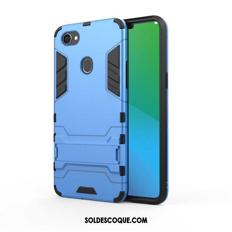 Coque Oppo F5 Youth Protection Incassable Tout Compris Support Bleu Housse En Ligne