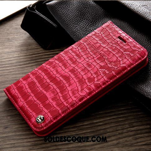 Coque Oppo F5 Youth Rouge Étui En Cuir Silicone Business Cuir Véritable Soldes