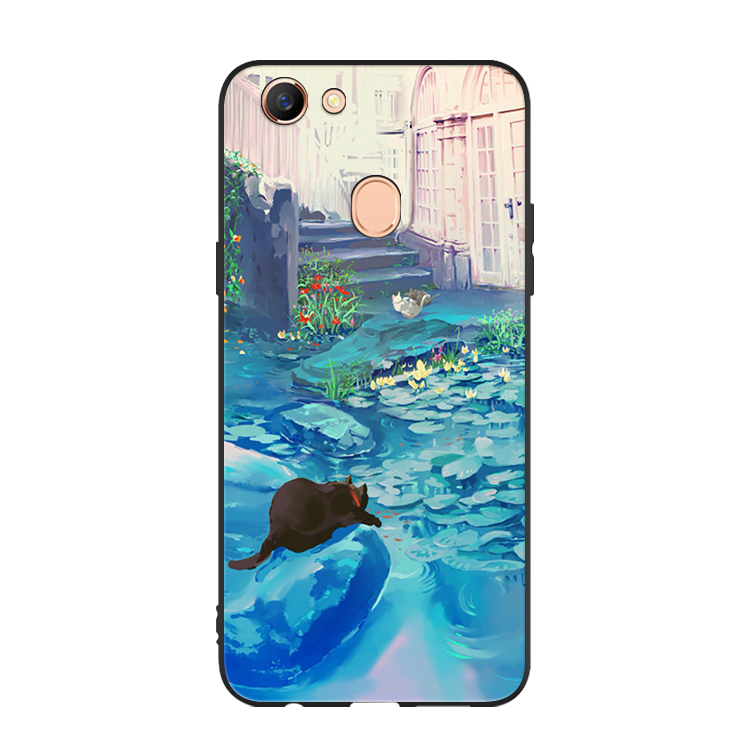 Coque Oppo F5 Youth Silicone Noir Peinture À L'huile Peinte À La Main Incassable Pas Cher