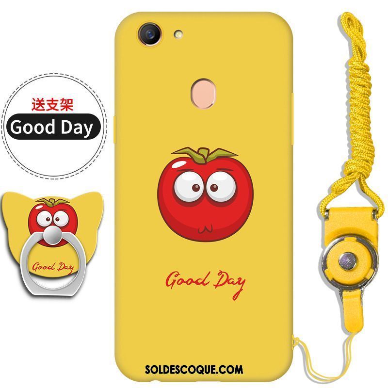 Coque Oppo F5 Youth Tout Compris Jaune Fluide Doux Tendance Rouge Soldes