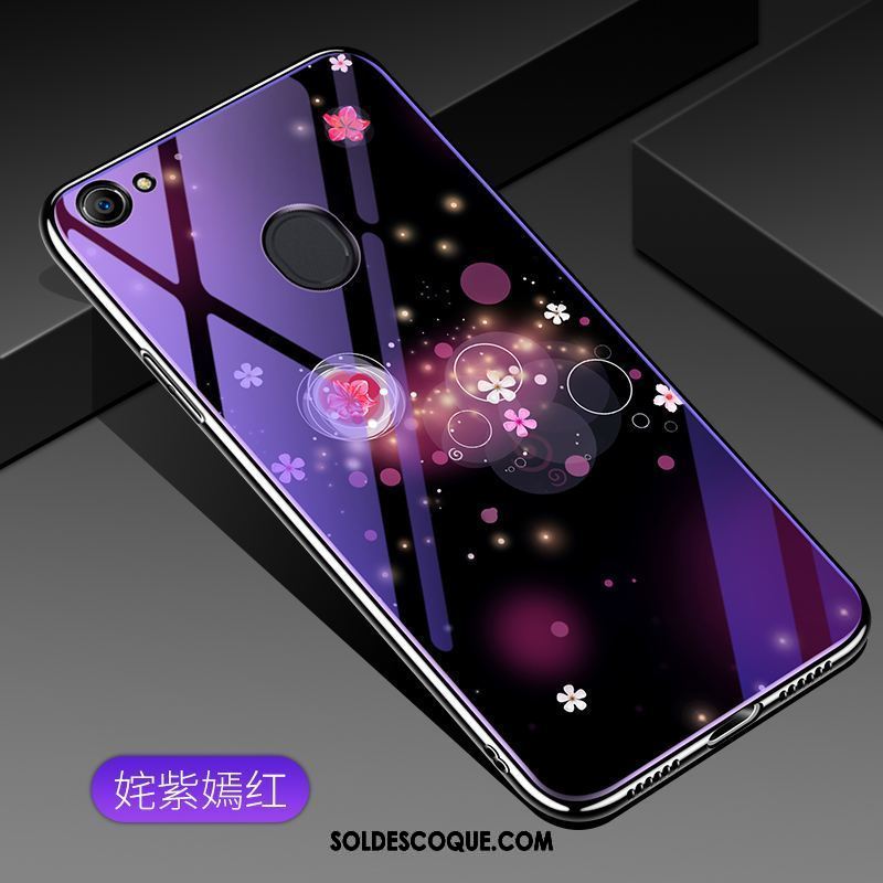 Coque Oppo F5 Youth Violet Créatif Incassable Téléphone Portable Verre Pas Cher