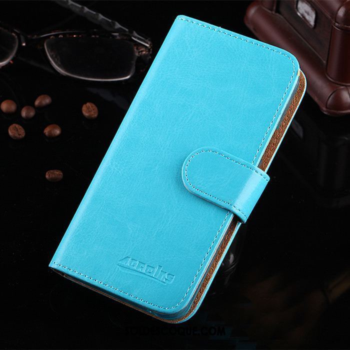 Coque Oppo F5 Youth Étui En Cuir Téléphone Portable Bleu Protection Incassable En Ligne