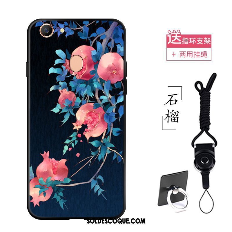 Coque Oppo F5 Étui Tout Compris Délavé En Daim Floral Incassable Soldes