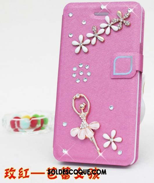 Coque Oppo F7 Clamshell Bleu Strass Nouveau Téléphone Portable Housse Pas Cher