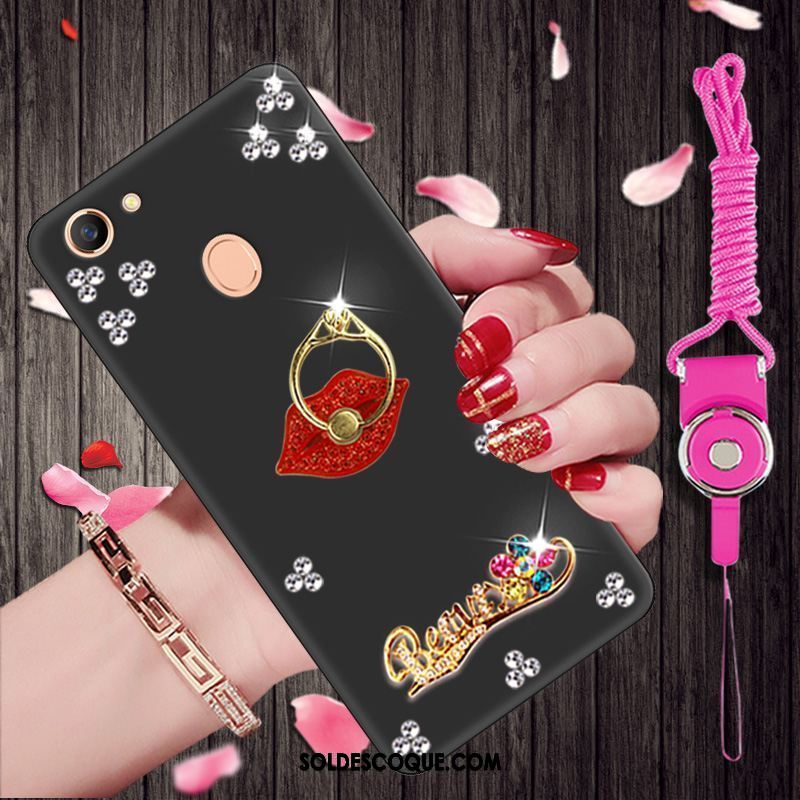 Coque Oppo F7 Dessin Animé Fluide Doux Noir Personnalité Protection En Vente