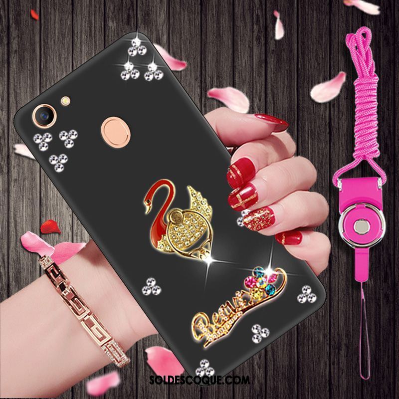 Coque Oppo F7 Dessin Animé Fluide Doux Noir Personnalité Protection En Vente