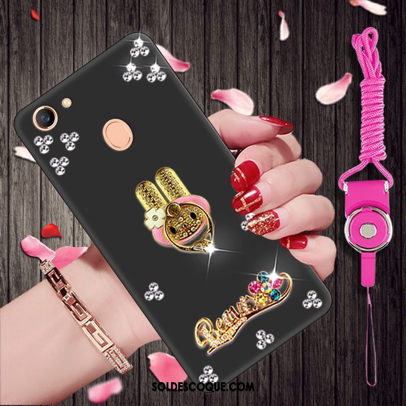 Coque Oppo F7 Dessin Animé Fluide Doux Noir Personnalité Protection En Vente