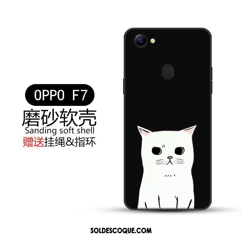 Coque Oppo F7 Incassable Tout Compris Créatif Noir Tendance En Ligne