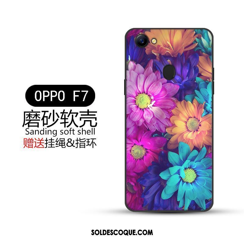 Coque Oppo F7 Incassable Tout Compris Créatif Noir Tendance En Ligne