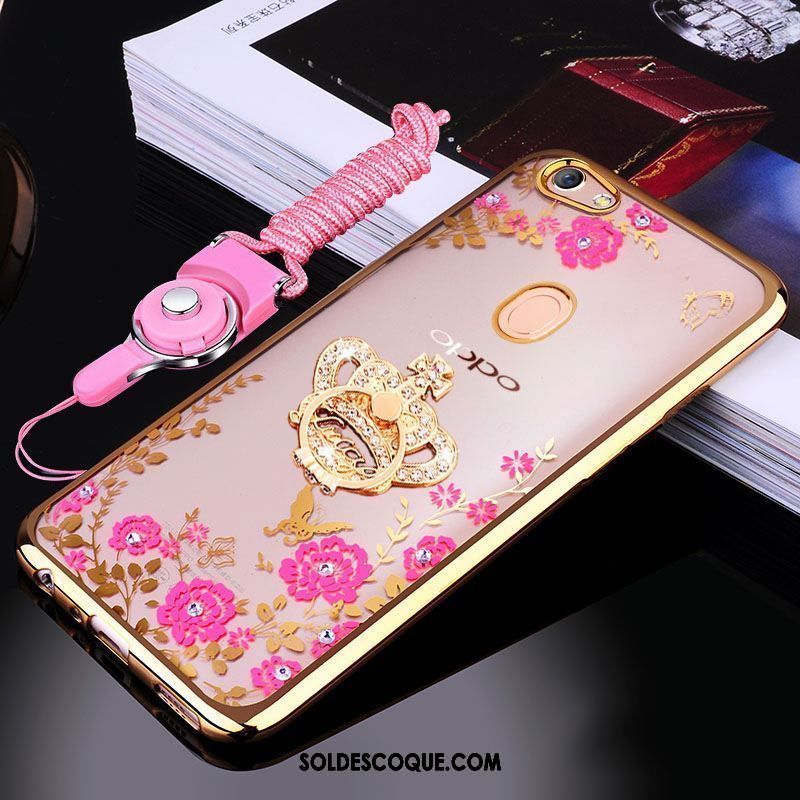 Coque Oppo F7 Ornements Suspendus Anneau Tendance Étui Rose France