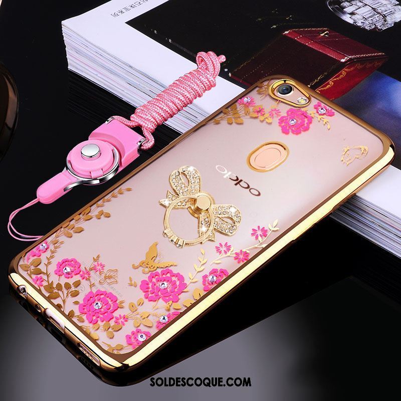 Coque Oppo F7 Ornements Suspendus Anneau Tendance Étui Rose France