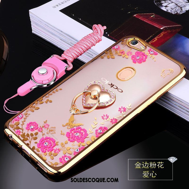 Coque Oppo F7 Ornements Suspendus Anneau Tendance Étui Rose France