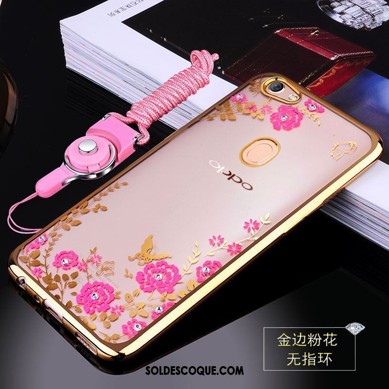 Coque Oppo F7 Ornements Suspendus Anneau Tendance Étui Rose France