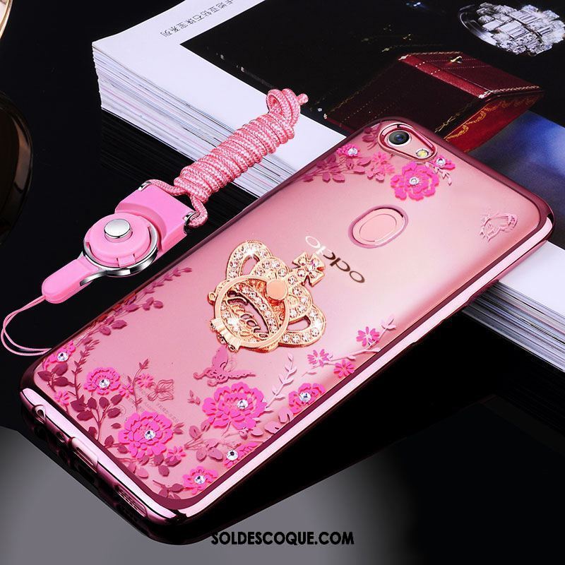 Coque Oppo F7 Ornements Suspendus Anneau Tendance Étui Rose France