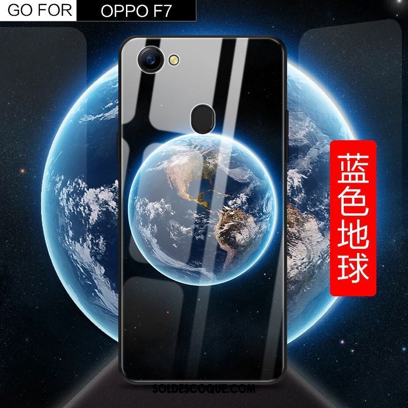 Coque Oppo F7 Personnalité Noir Tout Compris Étui Incassable Pas Cher