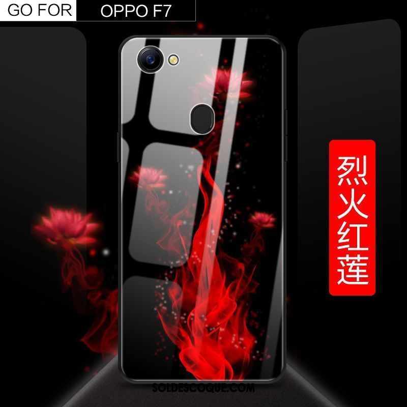 Coque Oppo F7 Personnalité Noir Tout Compris Étui Incassable Pas Cher