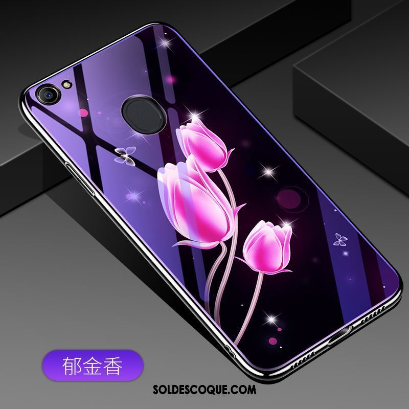 Coque Oppo F7 Téléphone Portable Étui Silicone Violet Fluide Doux Soldes