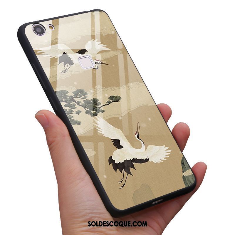 Coque Oppo F7 Vert Miroir Personnalisé Grue Vent Soldes