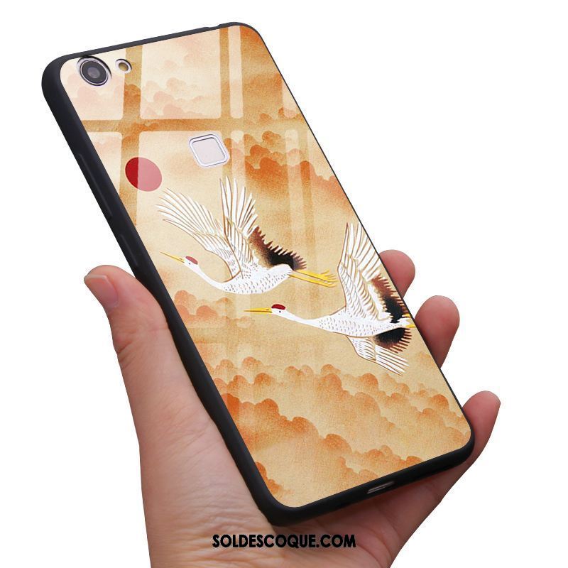 Coque Oppo F7 Vert Miroir Personnalisé Grue Vent Soldes