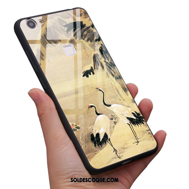 Coque Oppo F7 Vert Miroir Personnalisé Grue Vent Soldes