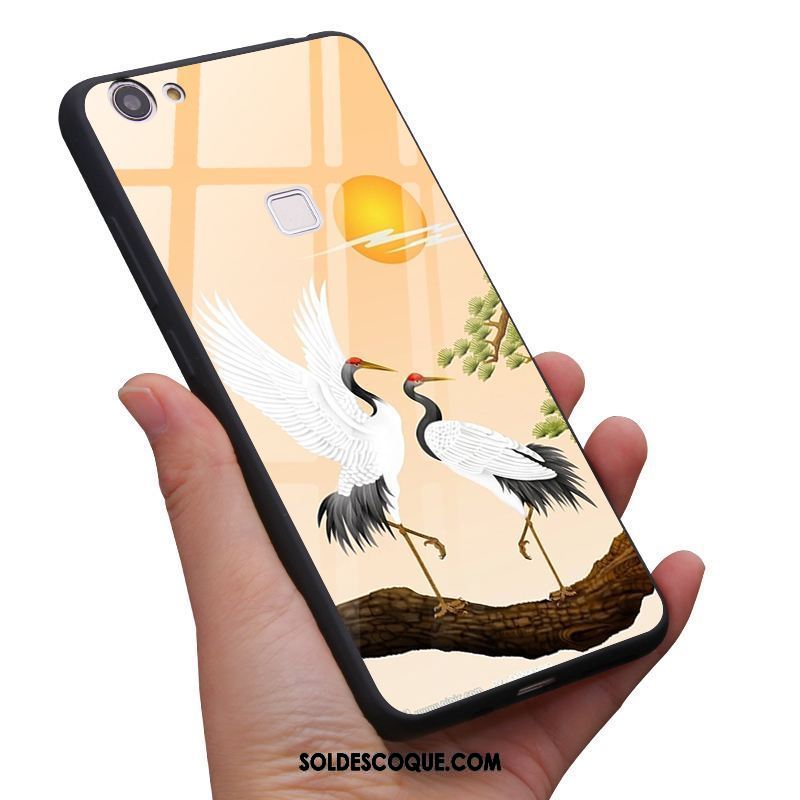 Coque Oppo F7 Vert Miroir Personnalisé Grue Vent Soldes